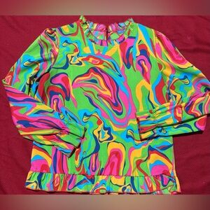 Unlisted Colorful Swirl Pattern Blouse
